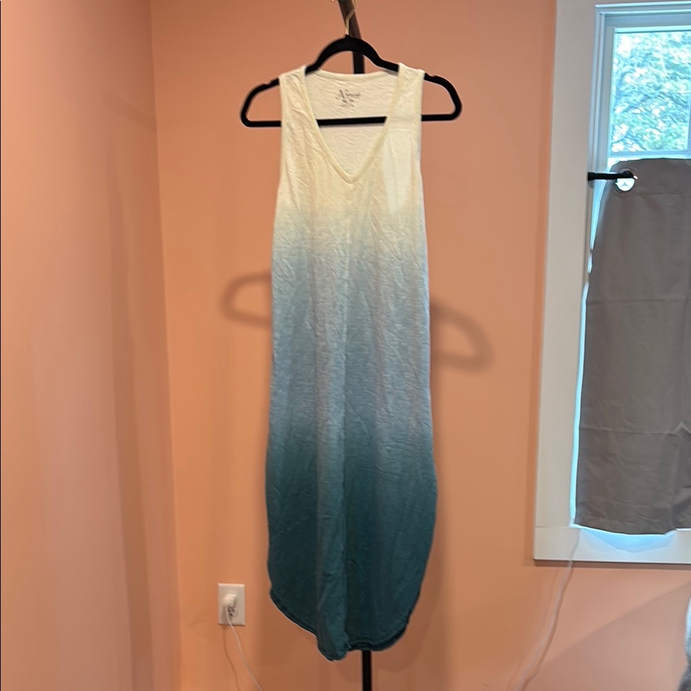 Natural Reflections Gradient Maxi Dress - White to Blue
